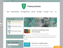 Tablet Screenshot of flesbergbibliotek.no